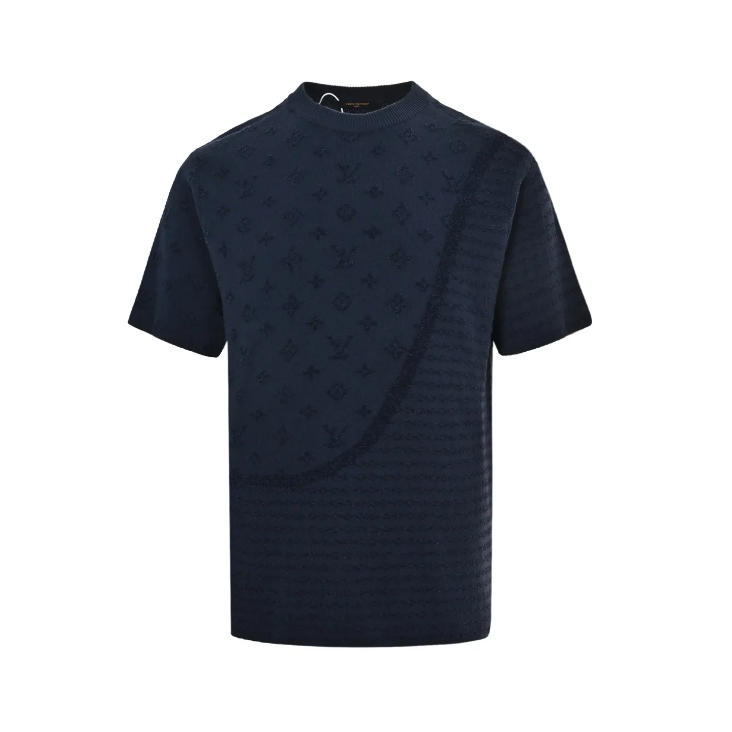 Louis Vuitton/Louis Vuitton 25ss dark pattern old flower jacquard knitted short sleeves